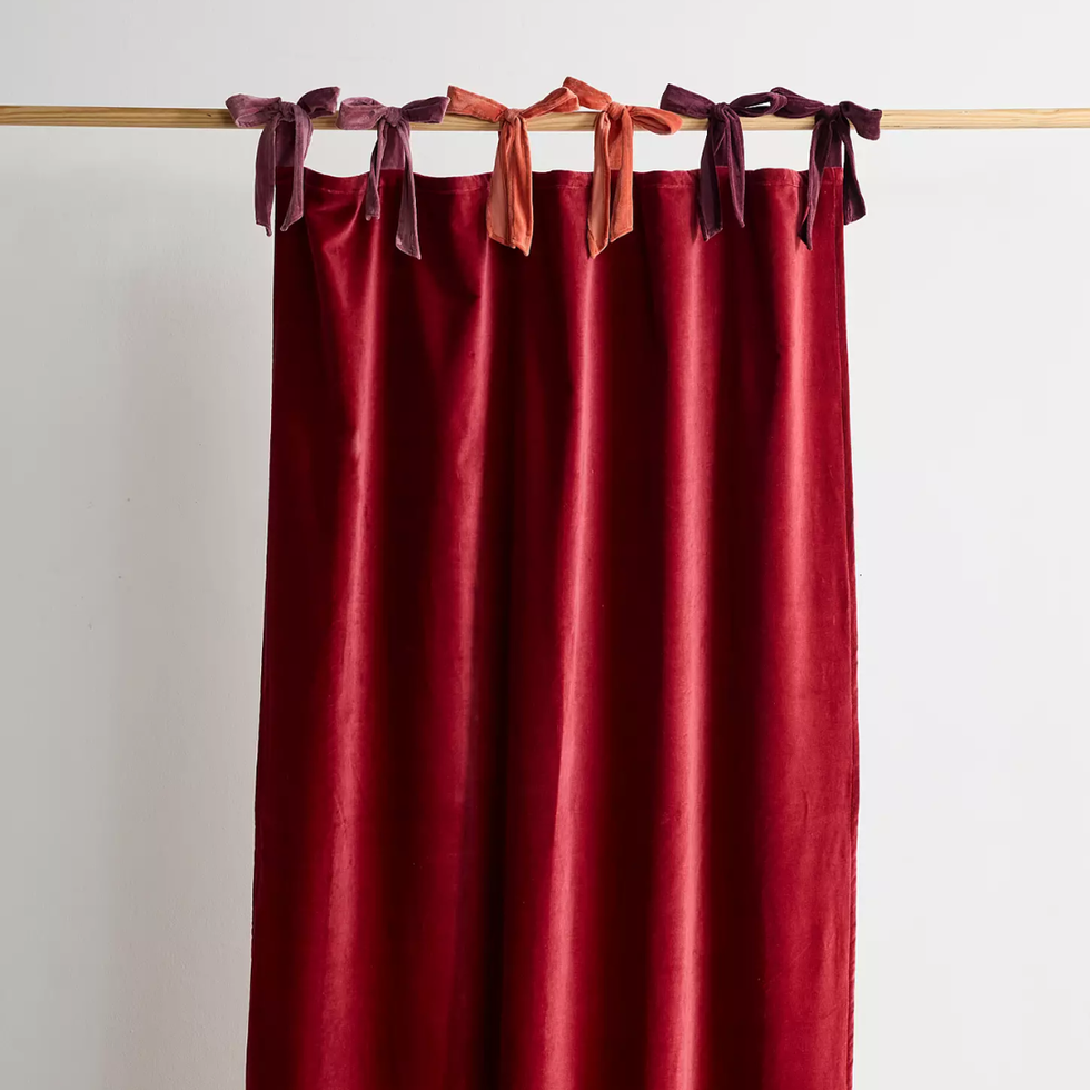 Urban Outfitters Velvet Tie Window Panel