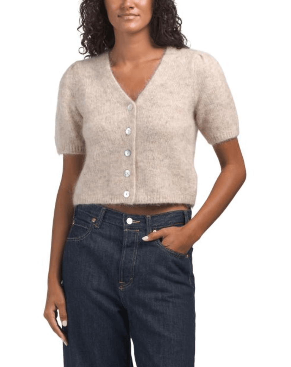 v-neck cardigan