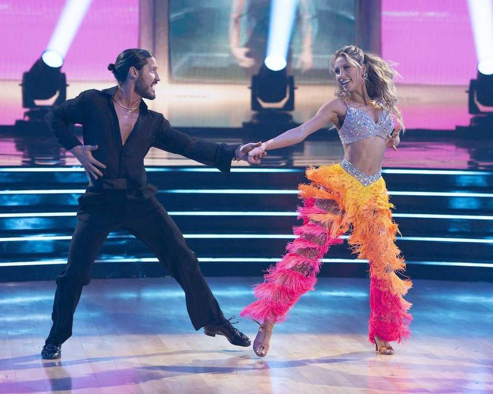 Val Chmerkovskiy and Alix Earle on the Dancing with the Stars finale