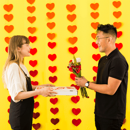Valentine's Day Flamin' Hot Cheetos Pizza Recipe Gif