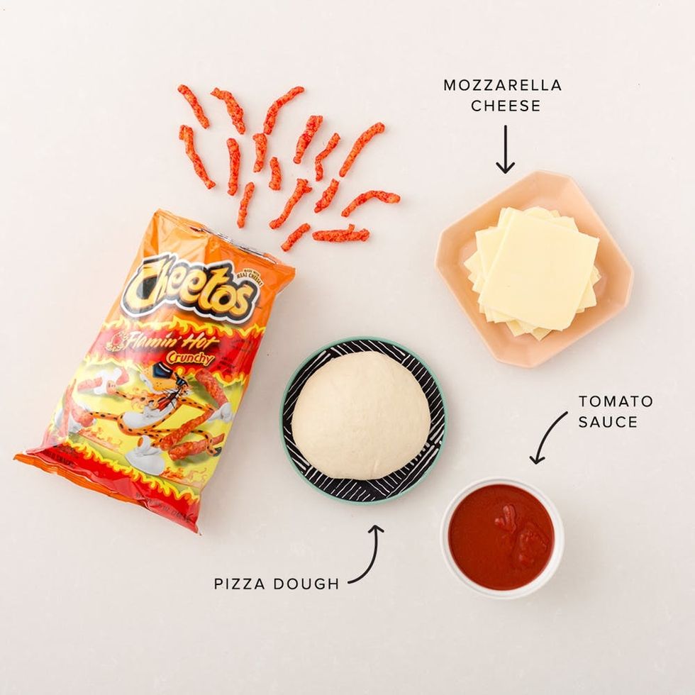 Valentine's Day Flamin' Hot Cheetos Pizza Recipe Ingredients