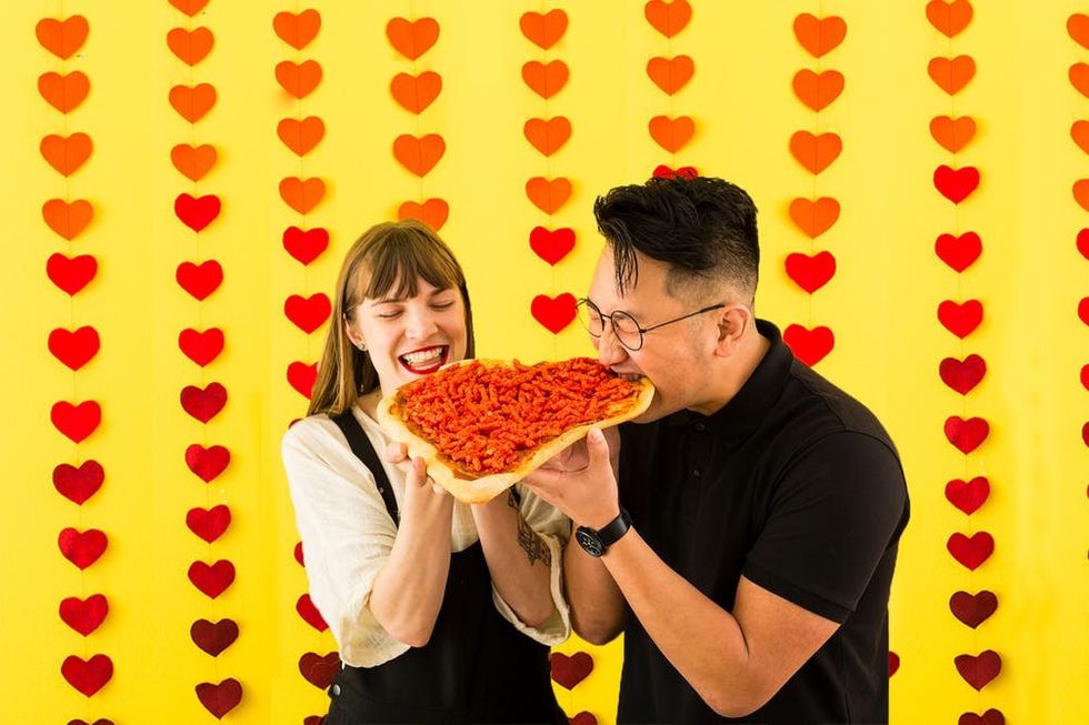Valentine's Day Flamin' Hot Cheetos Pizza Recipe
