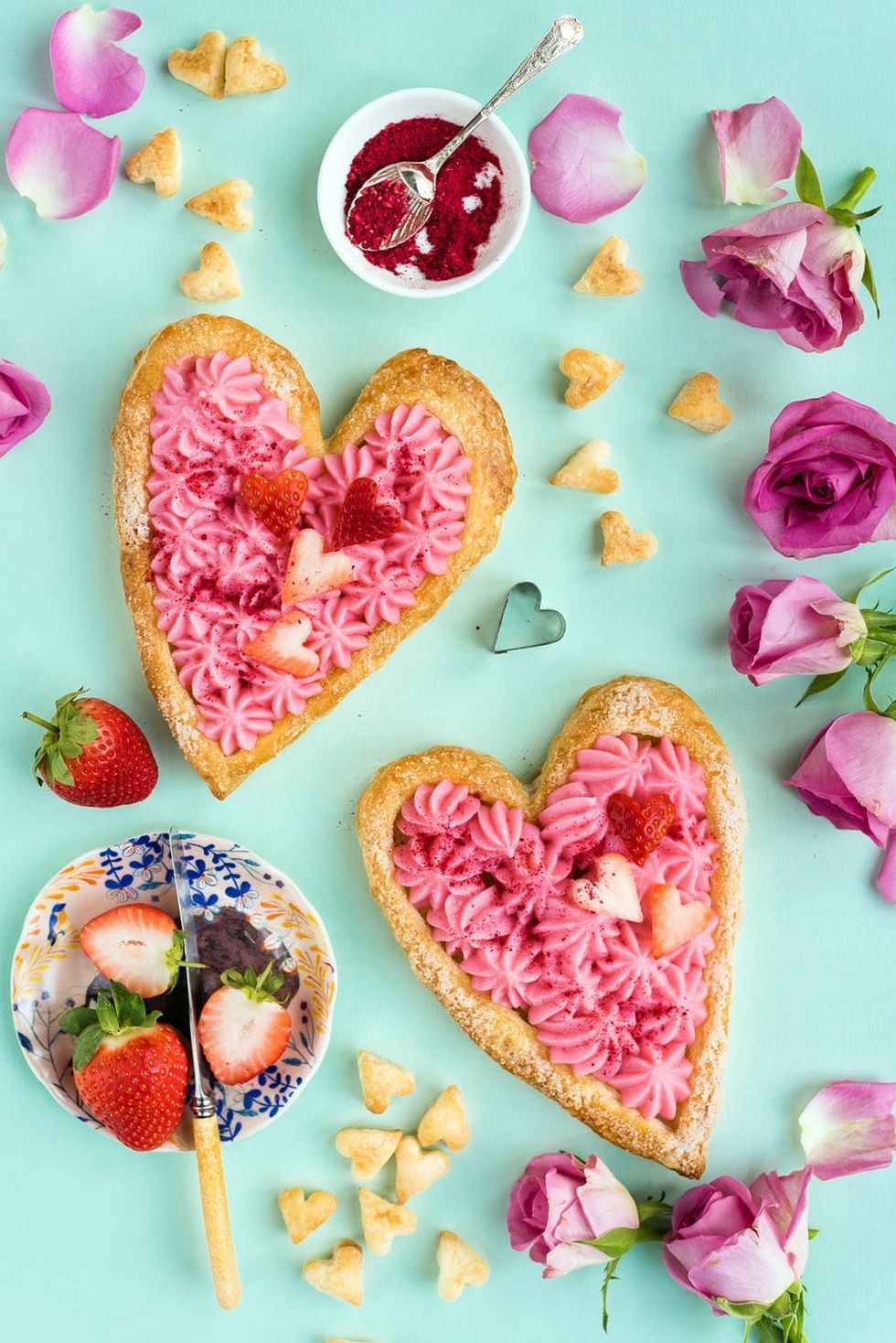 Valentine's Day Heart-Shaped Rose Tart Recipe