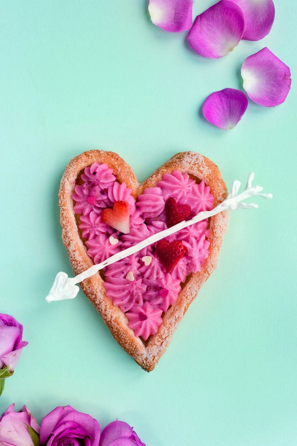 Valentine's Day Heart-Shaped Rose Tart Recipe