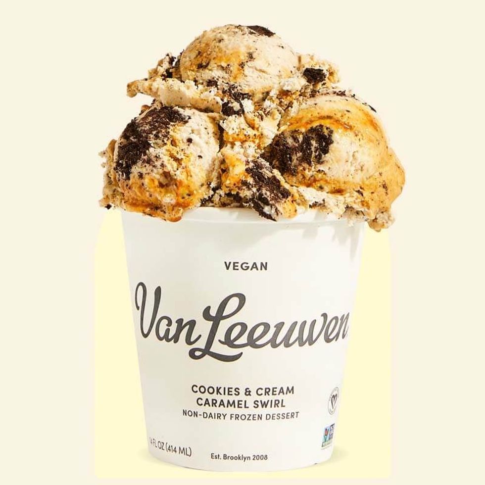 Van Leeuwen Vegan Cookies & Cream Caramel Swirl Ice Cream