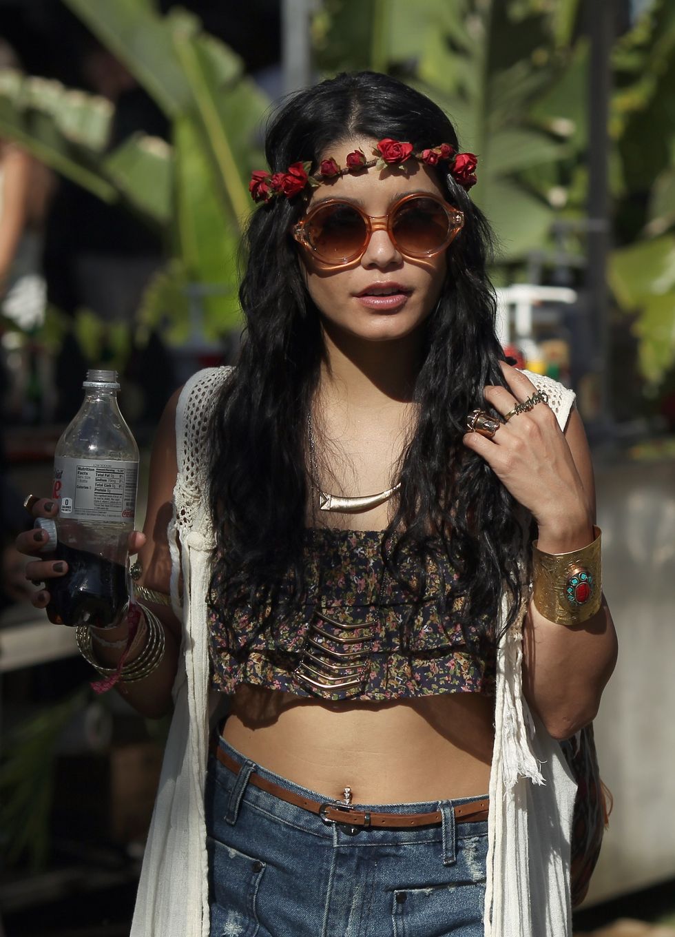 vanessa hudgens in a boho chic outfit at coachella
