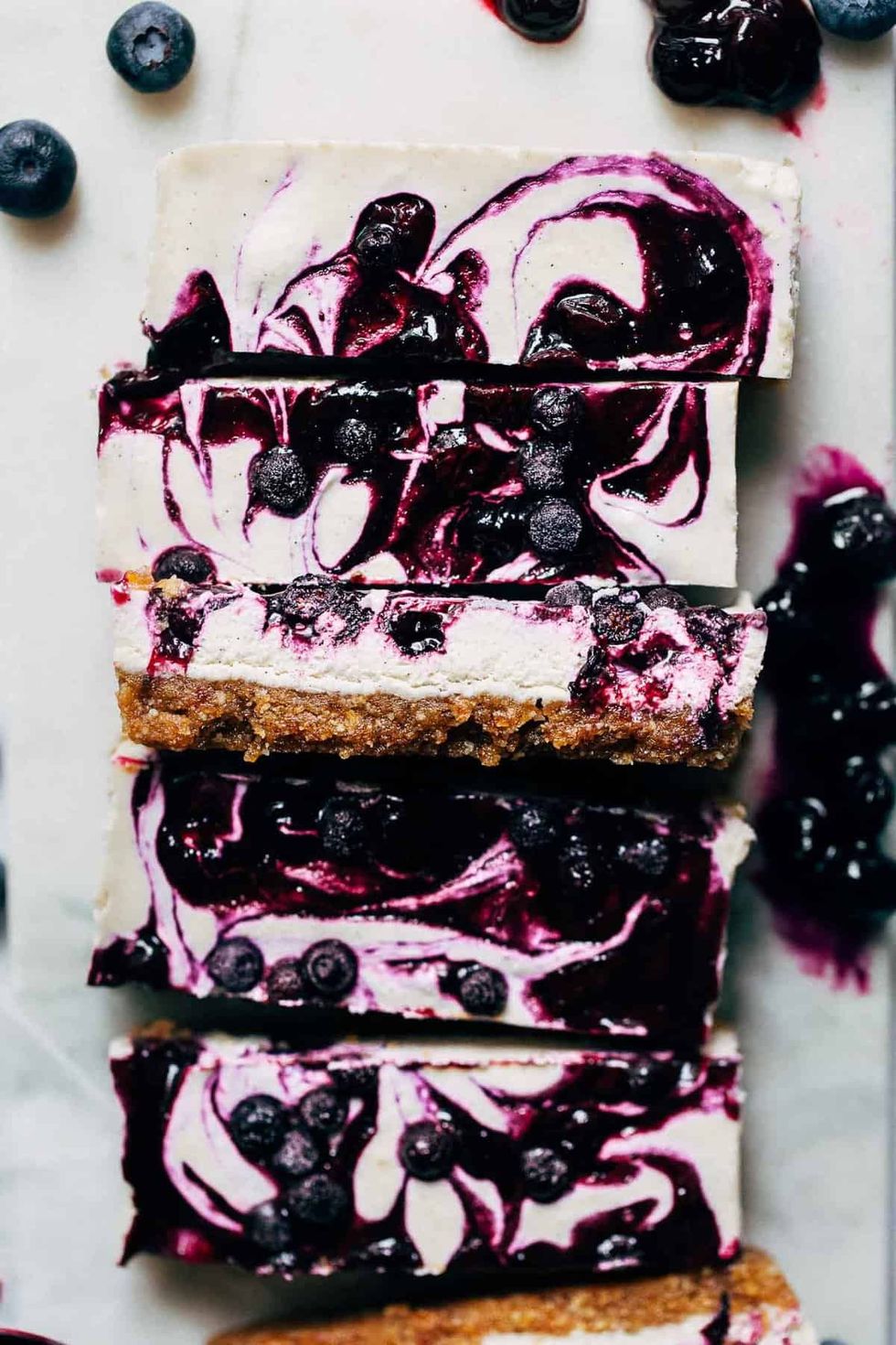 Vegan Blueberry Cheesecake Bars