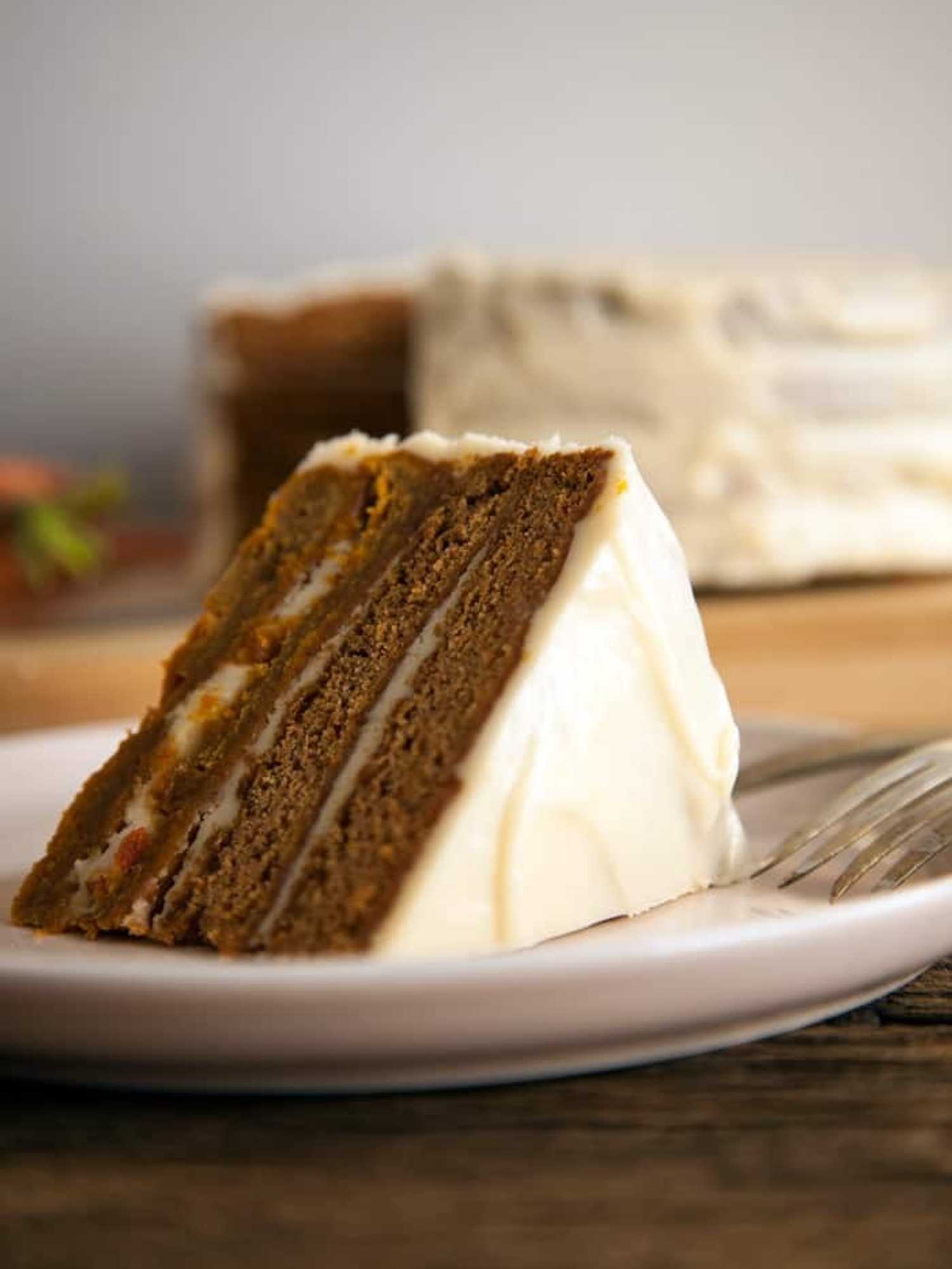 Vegan Carrot Cake with Cream Cheese Frosting