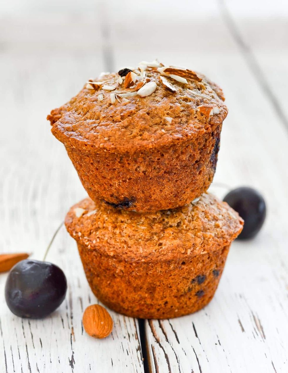 vegan cherry muffin