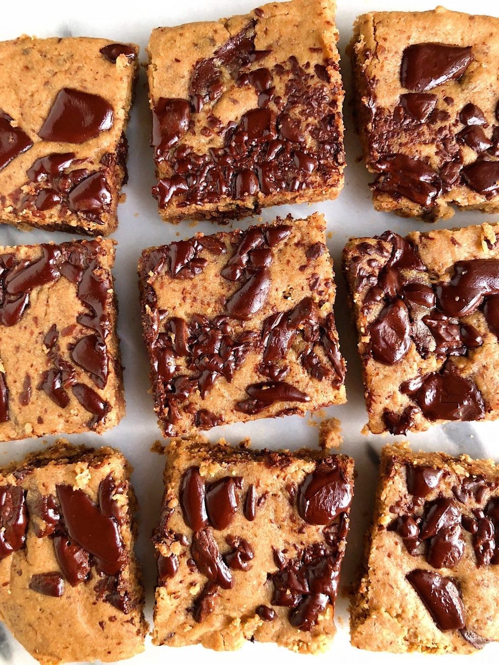 Vegan Dark Chocolate Tahini Blondies