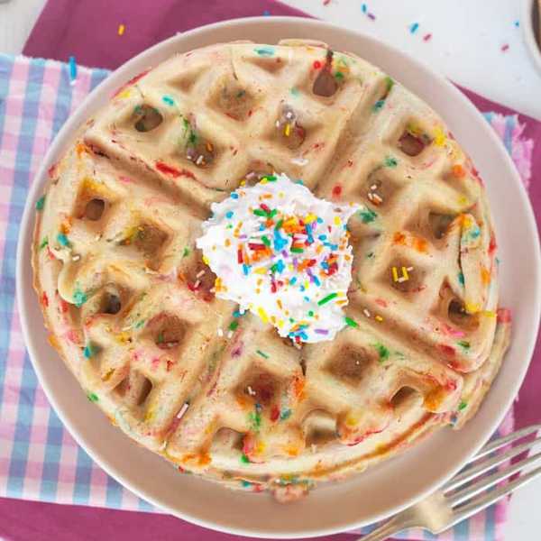 Vegan Funfetti Waffles
