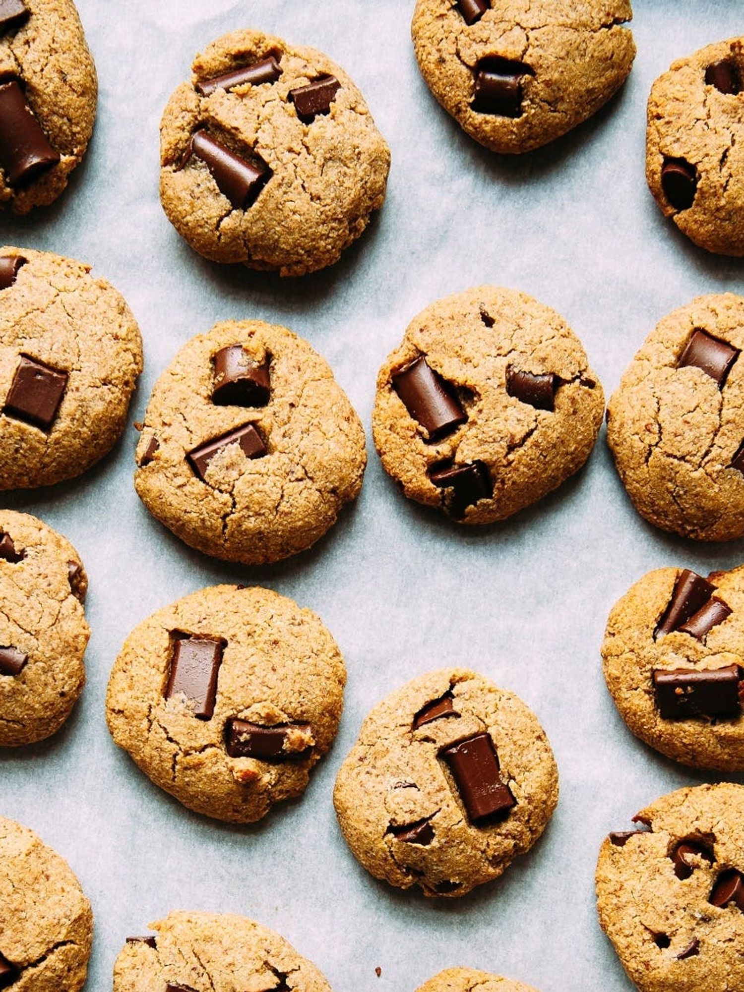 Vegan, Grain-Free, and Date-Sweetened Chocolate Chip Cookies