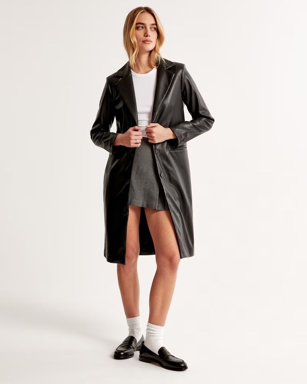 Vegan Leather Coat