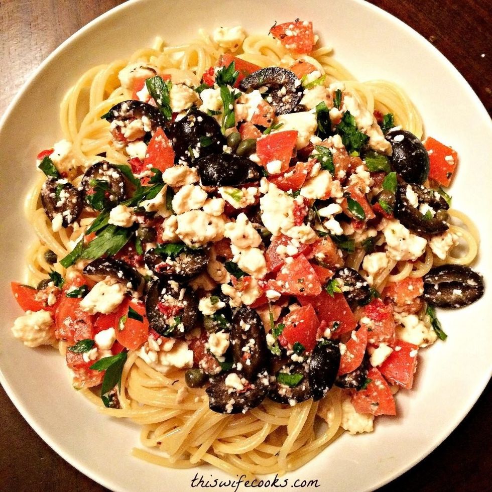 Vegan Mediterranean Pasta