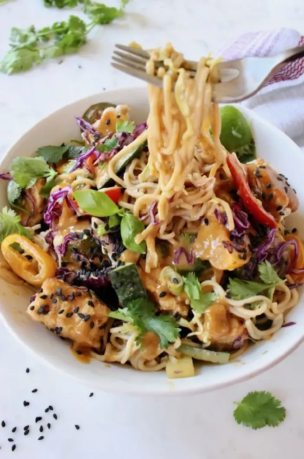 Vegan Peanut Noodles easy recipe