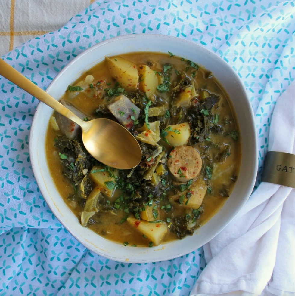 Vegan Portugese Kale Soup