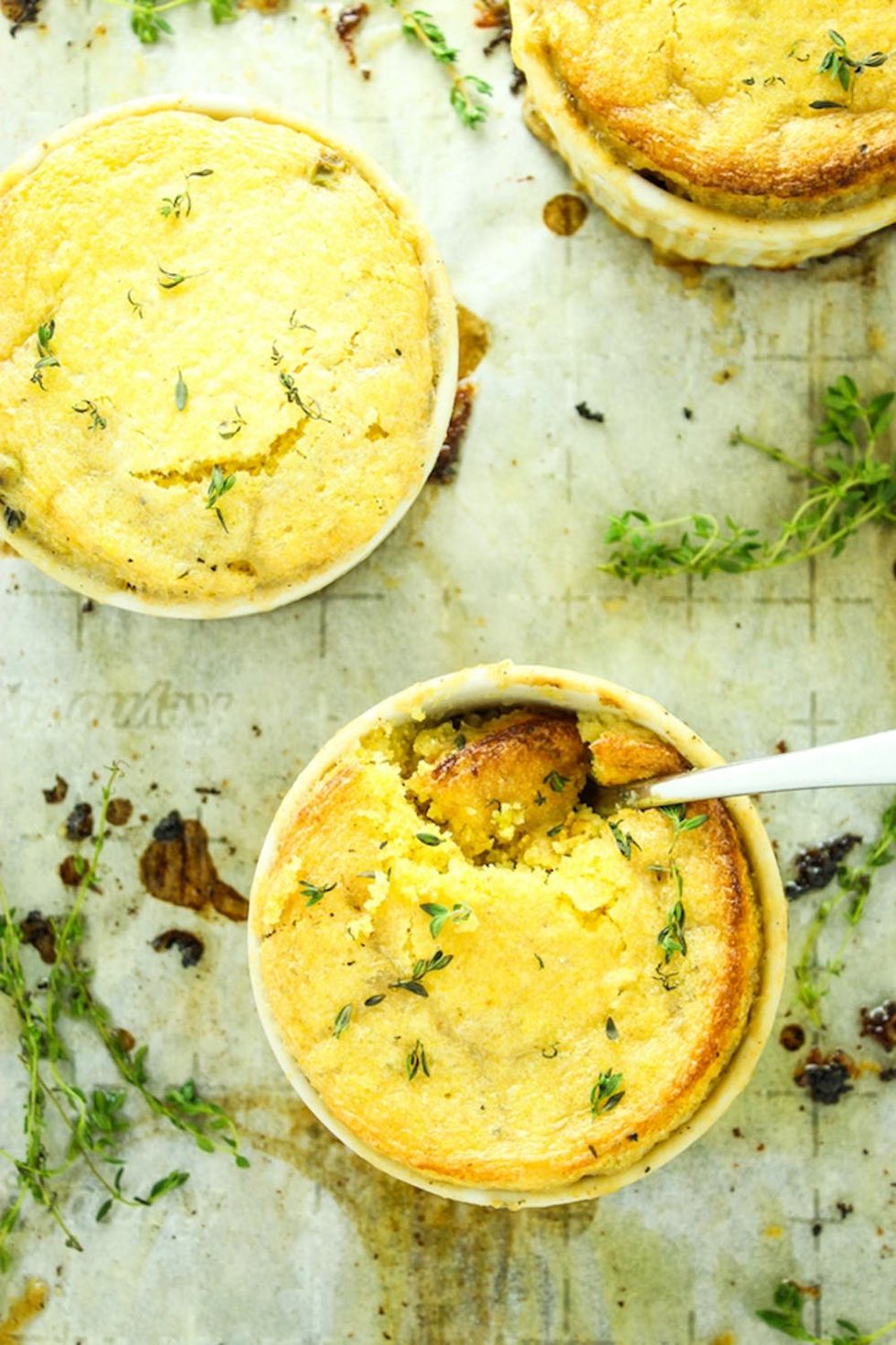 Vegan Pot Pies With Cornbread Crust