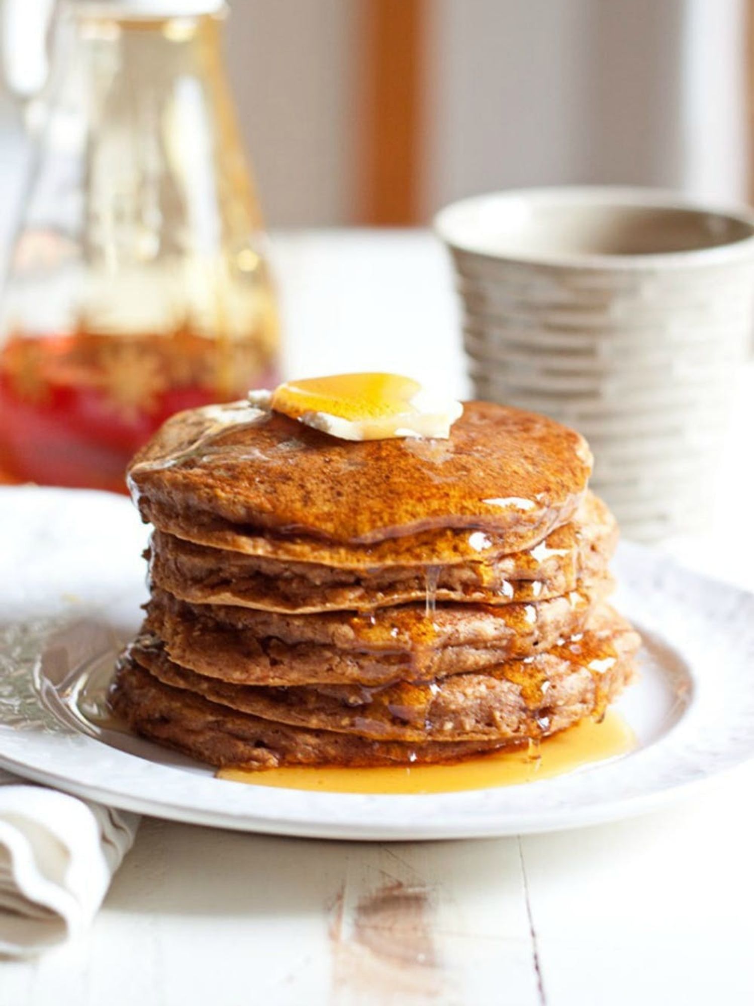 Vegan Pumpkin Chia Pancakes