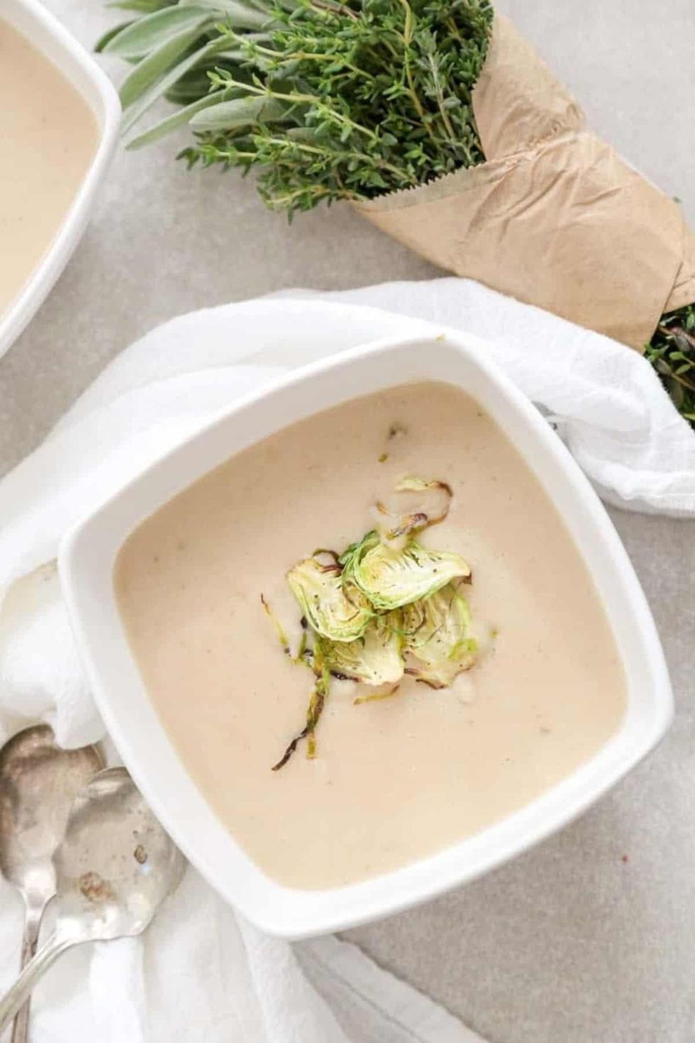Vegan Sage and Garlic White Bean Soup