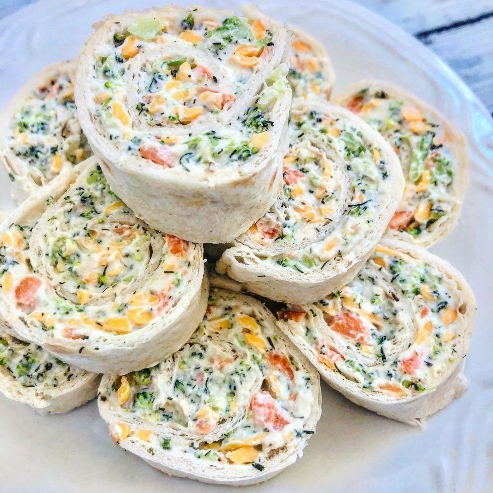 Vegan Veggie Pinwheels With Broccoli and Carrots