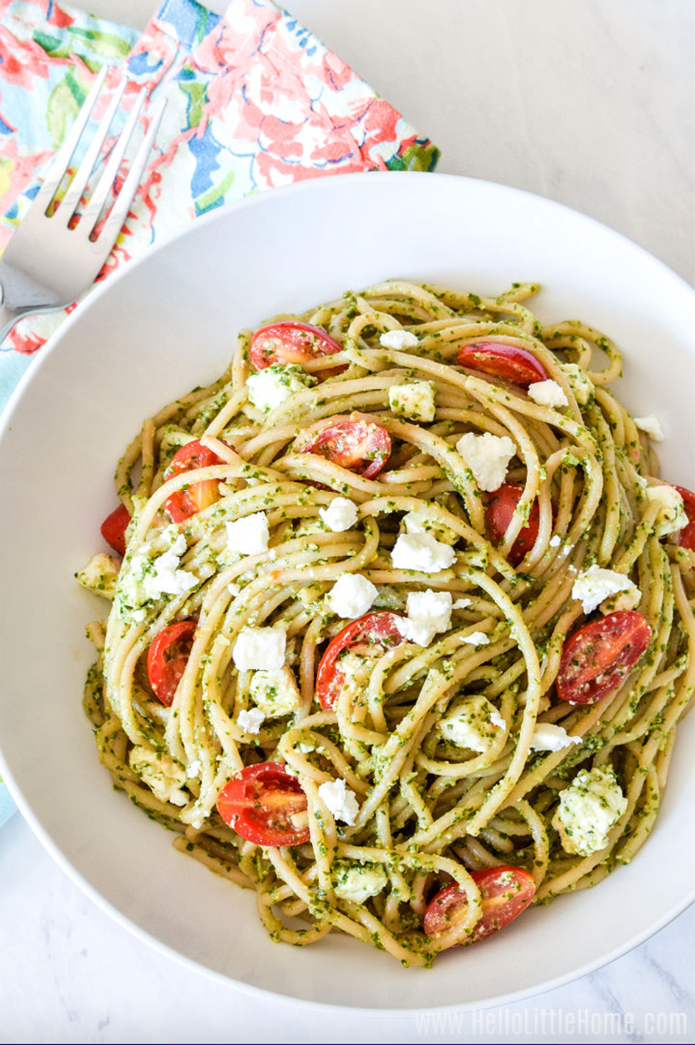 vegetarian pasta recipe pesto