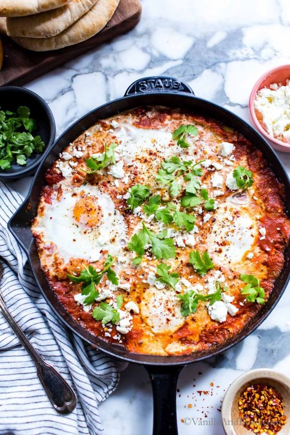 Vegetarian Shakshuka with Veggie Sausage