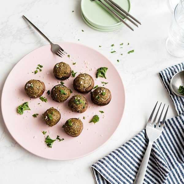 Vegetarian stuffed mushrooms