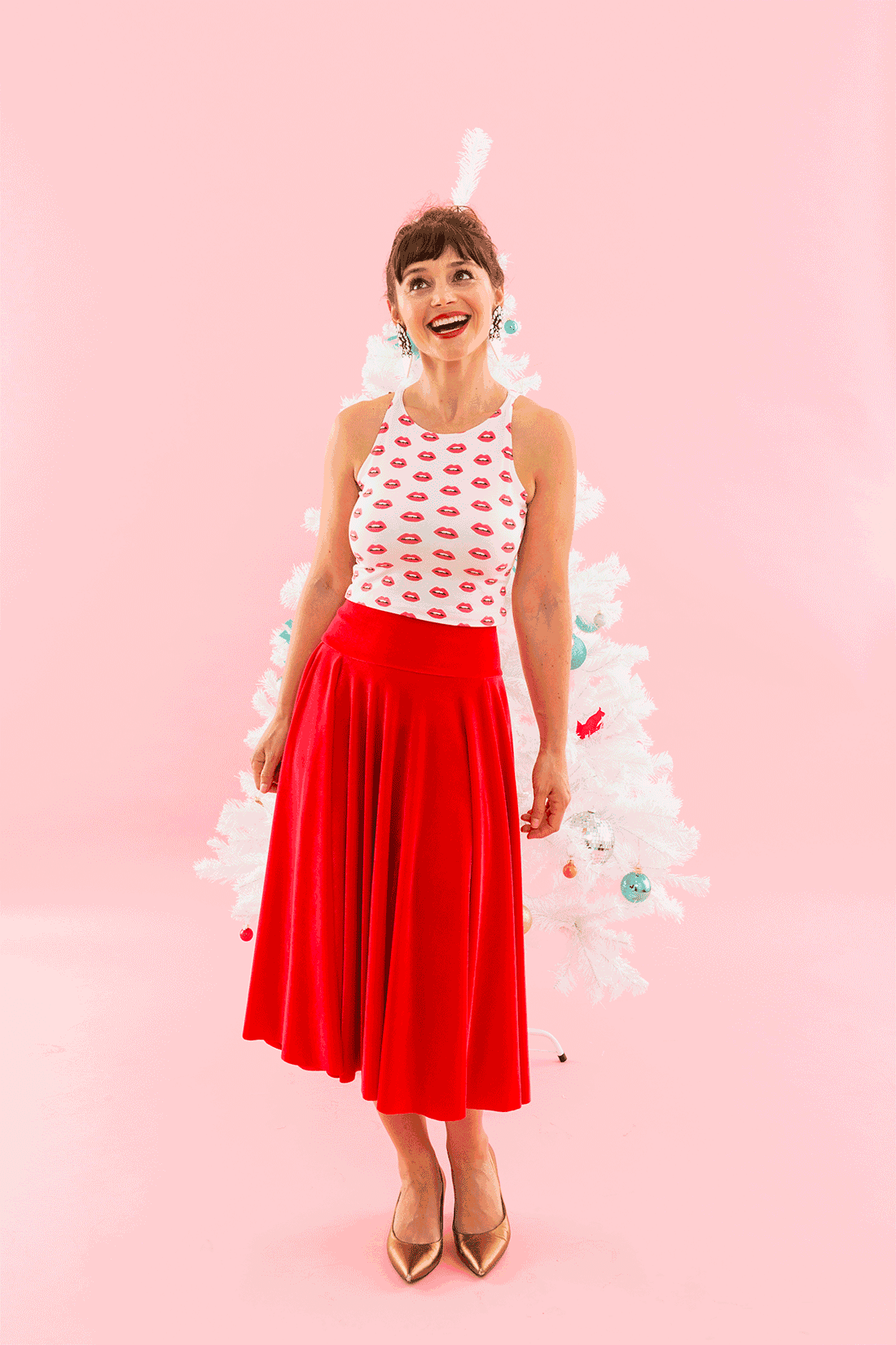 Velvet Christmas Tree Skirt Gif