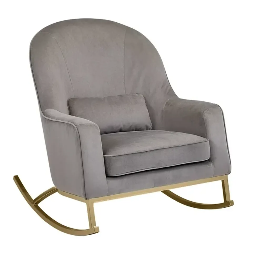 Velvet rocking chair