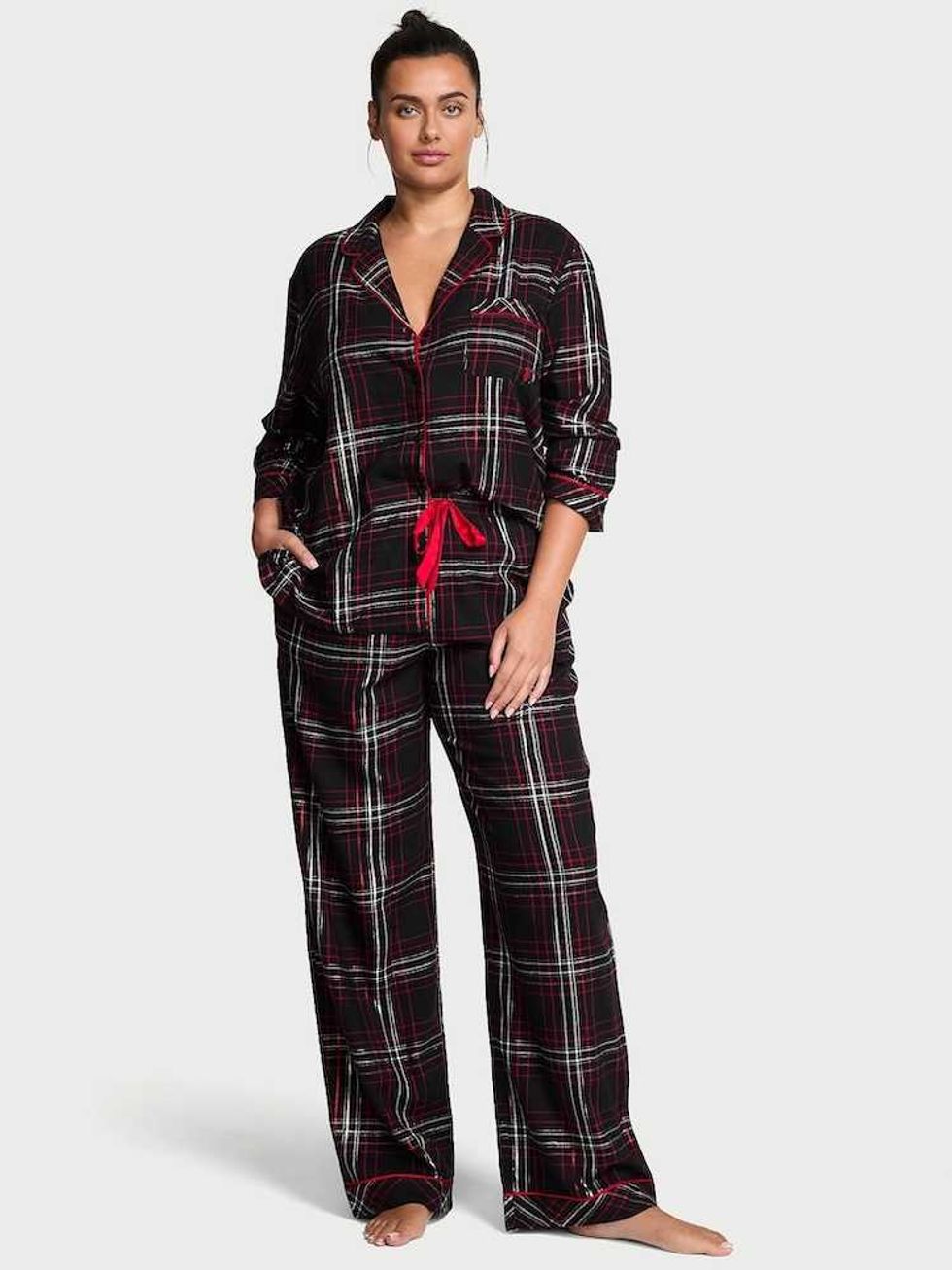 Victoria's Secret Cotton Flannel Long Pajama Set