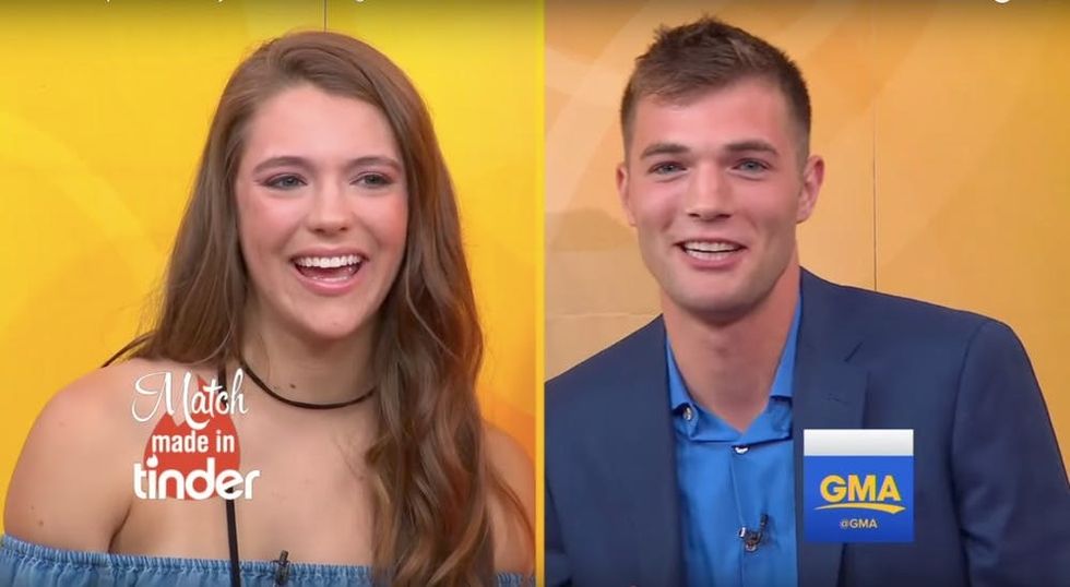 Viral Tinder couple meets on GMA after three years of texting