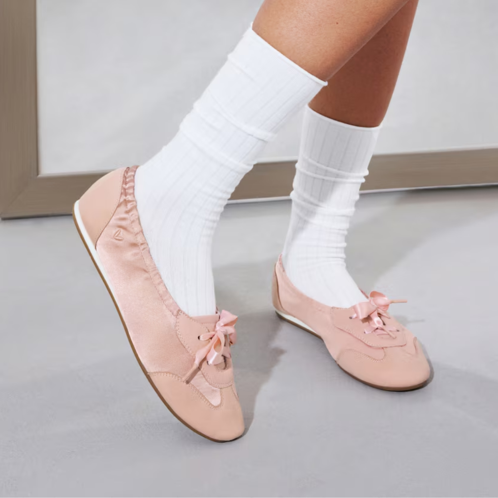 Vivaia Round-Toe Satin Sneakerina