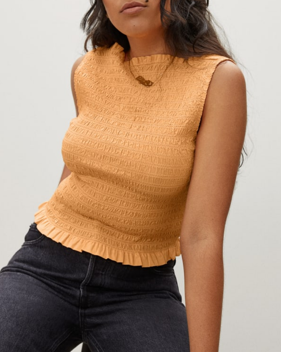 vivid orange summer outfits