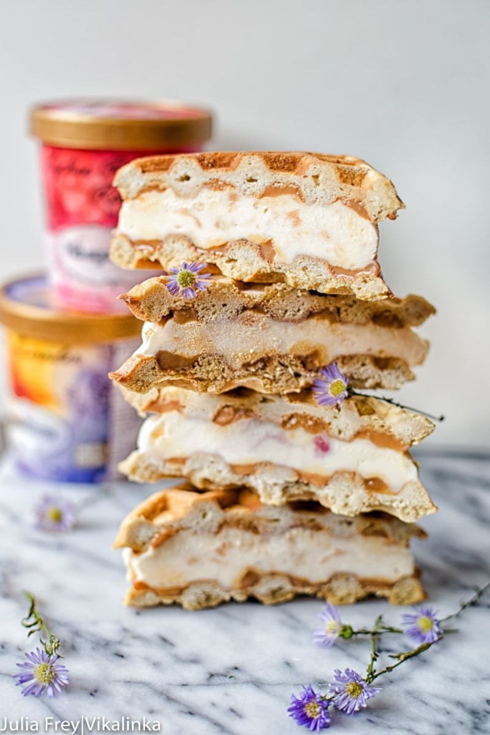 Waffle Ice Cream Sandwiches