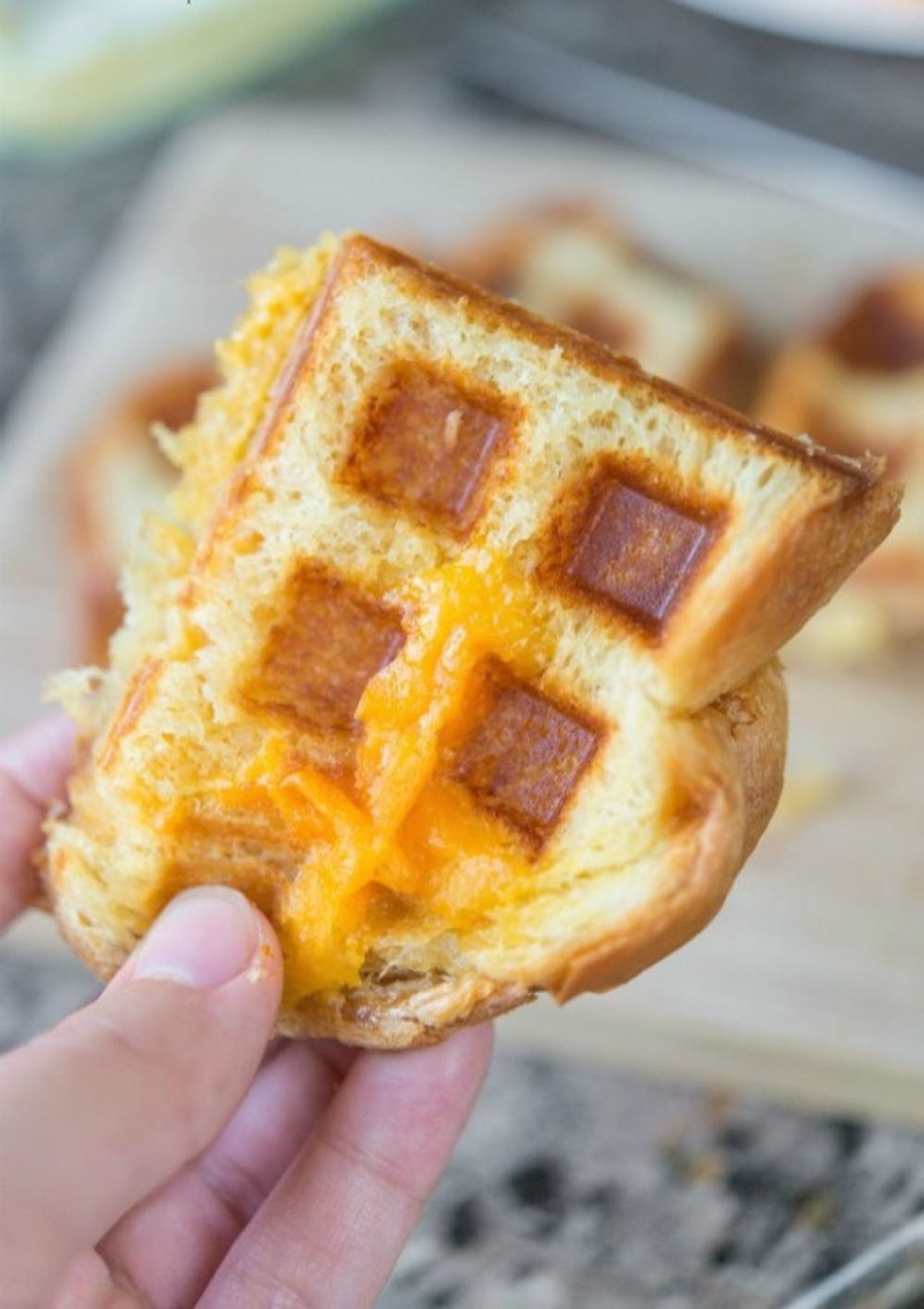 Waffle Iron Grilled Cheese
