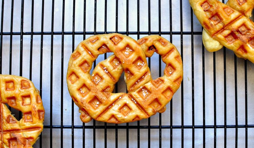 Waffled Soft Pretzels