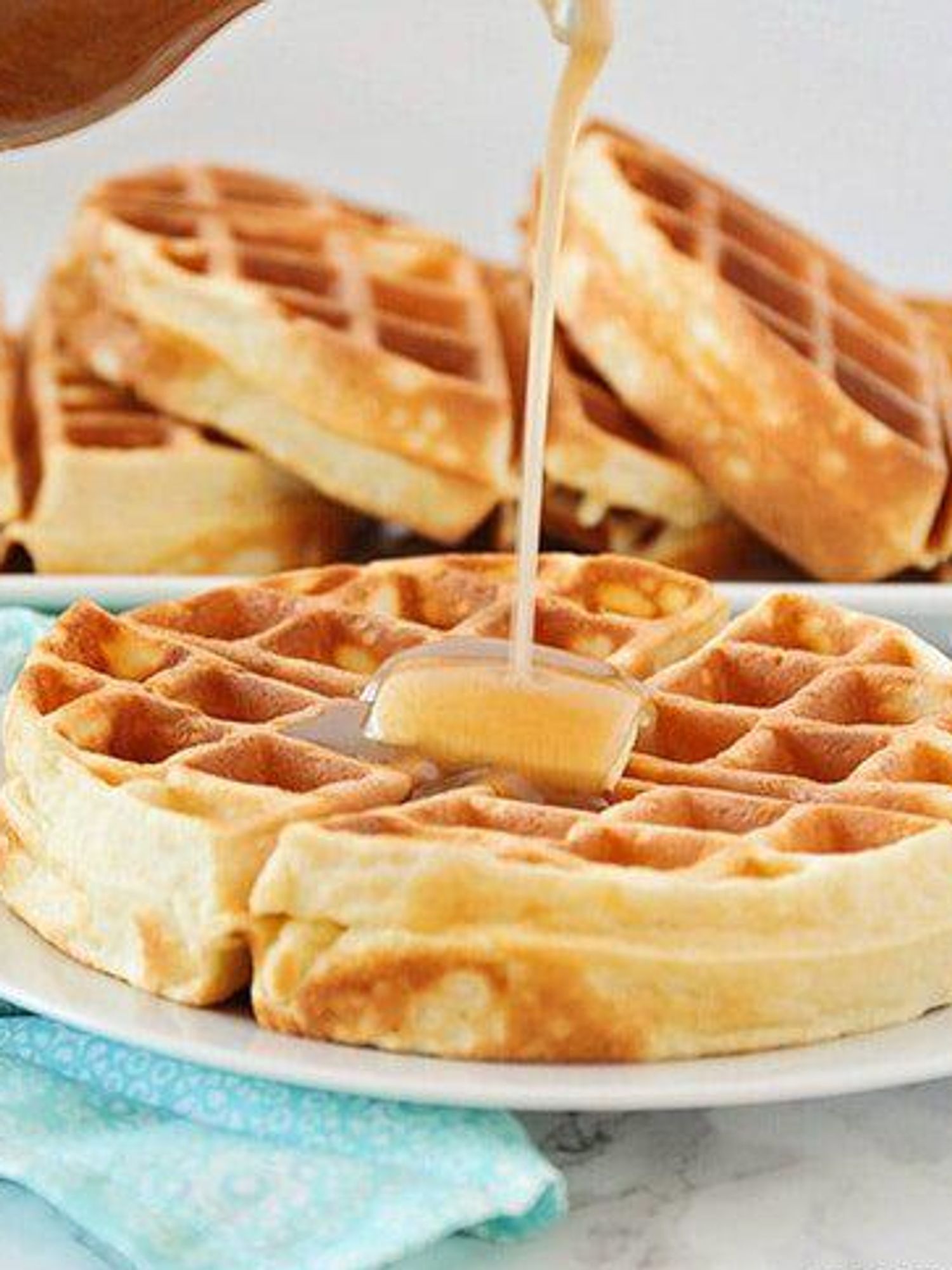 Waffles with Berry Syrup