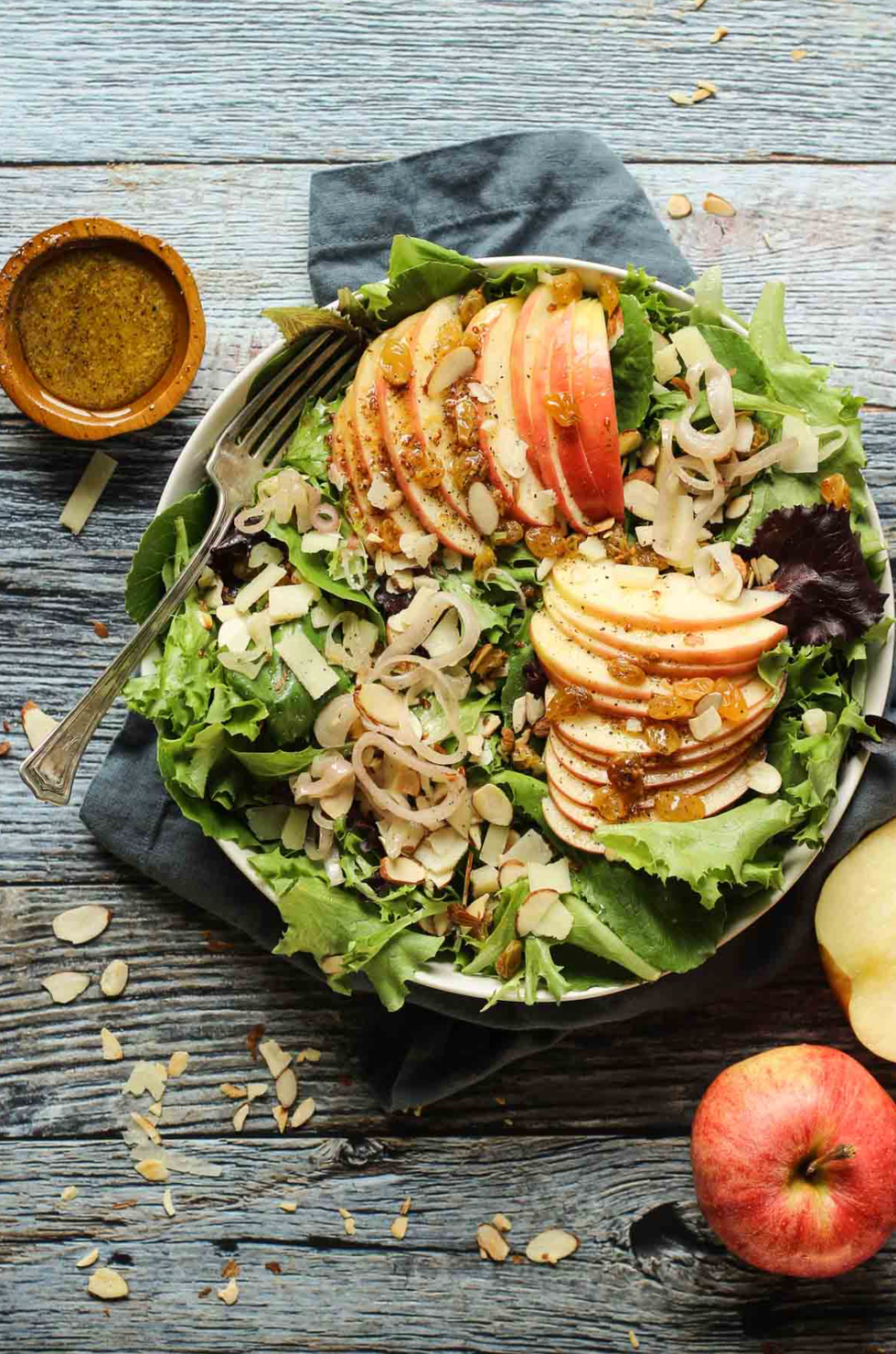 Warm Apple Salad with Apple Cider Vinaigrette
