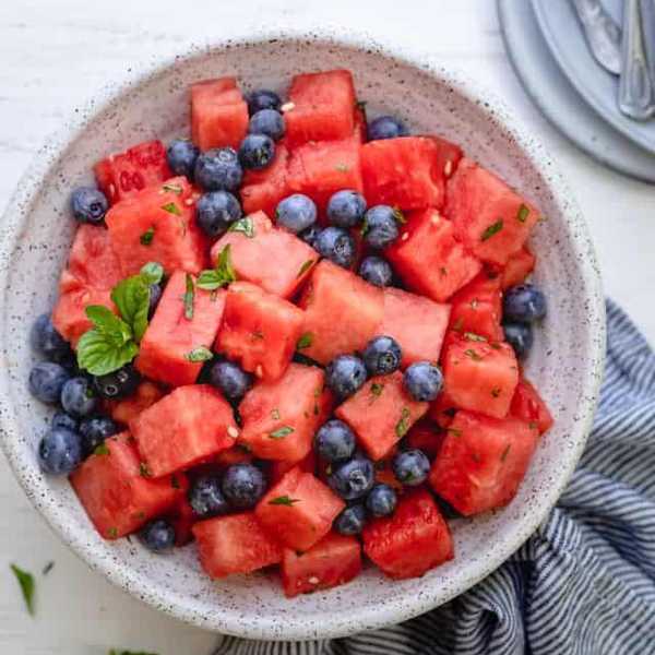 Watermelon Blueberry Salad