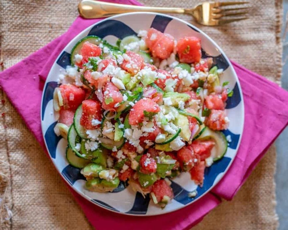 Watermelon Feta Mint Salad
