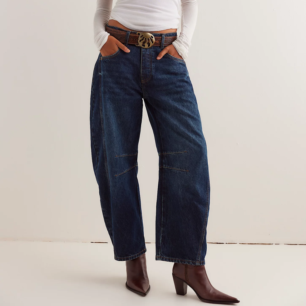 We The Free Good Luck Mid-Rise Barrel Jeans