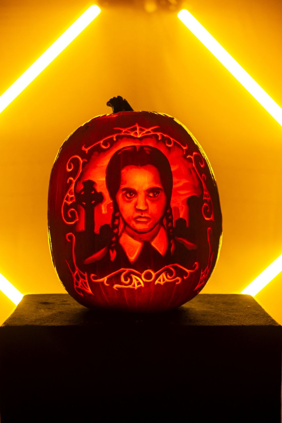 Wednesday Addams Pumpkin Carving