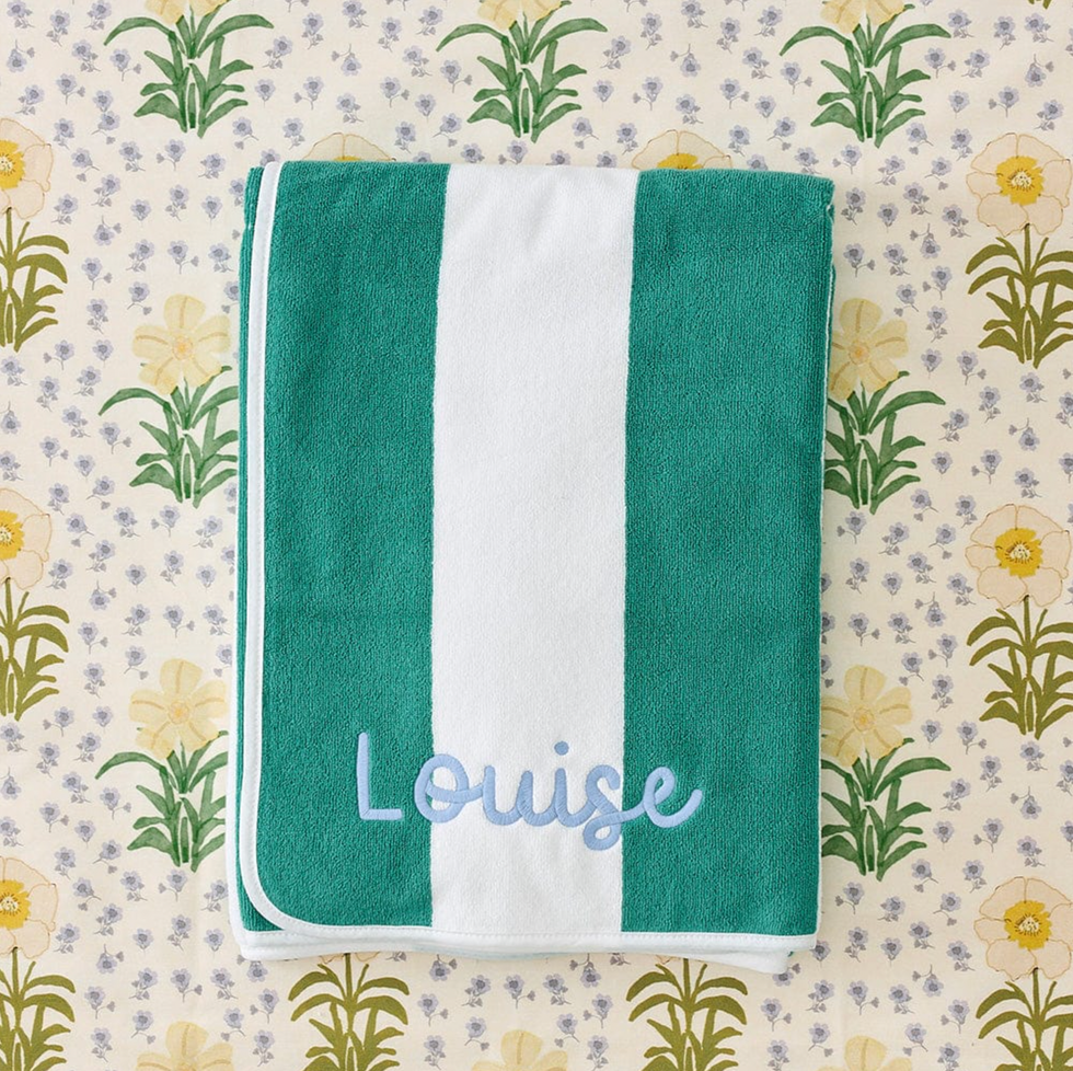 weezie monogrammed beach towel