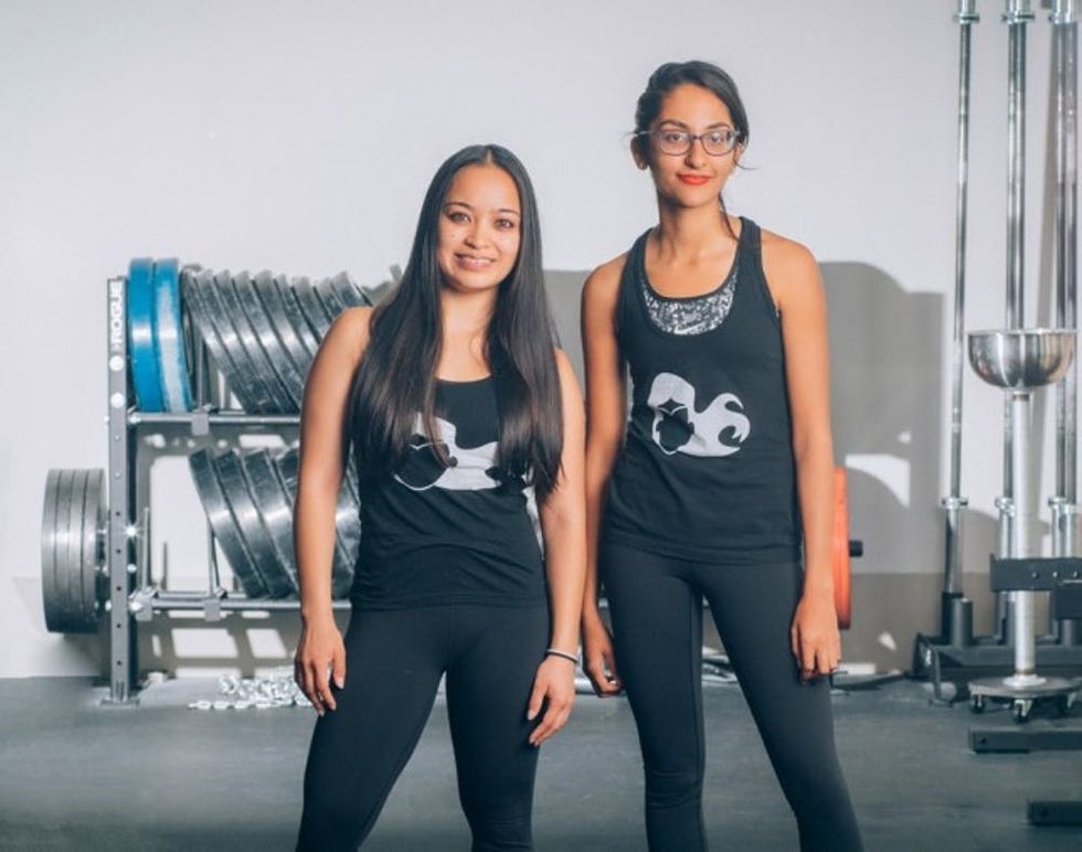 Weight Lifting Erin and Nidhi