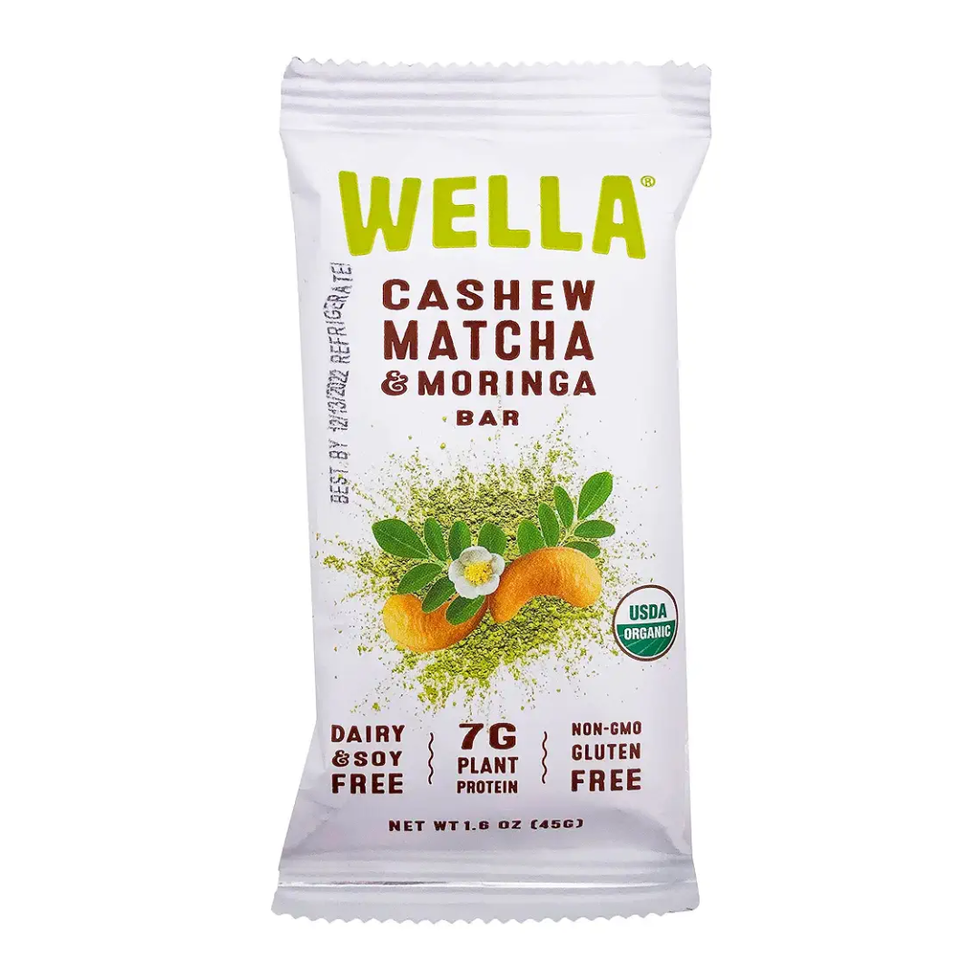 Wella Organic Cashew Matcha Protein Bar