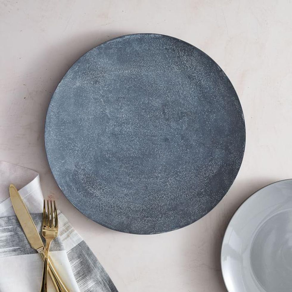 West Elm Pewter Metal Charger