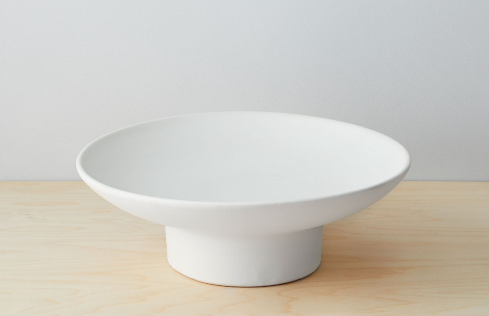 West Elm Pure Ceramic Footed Decorative Bowl