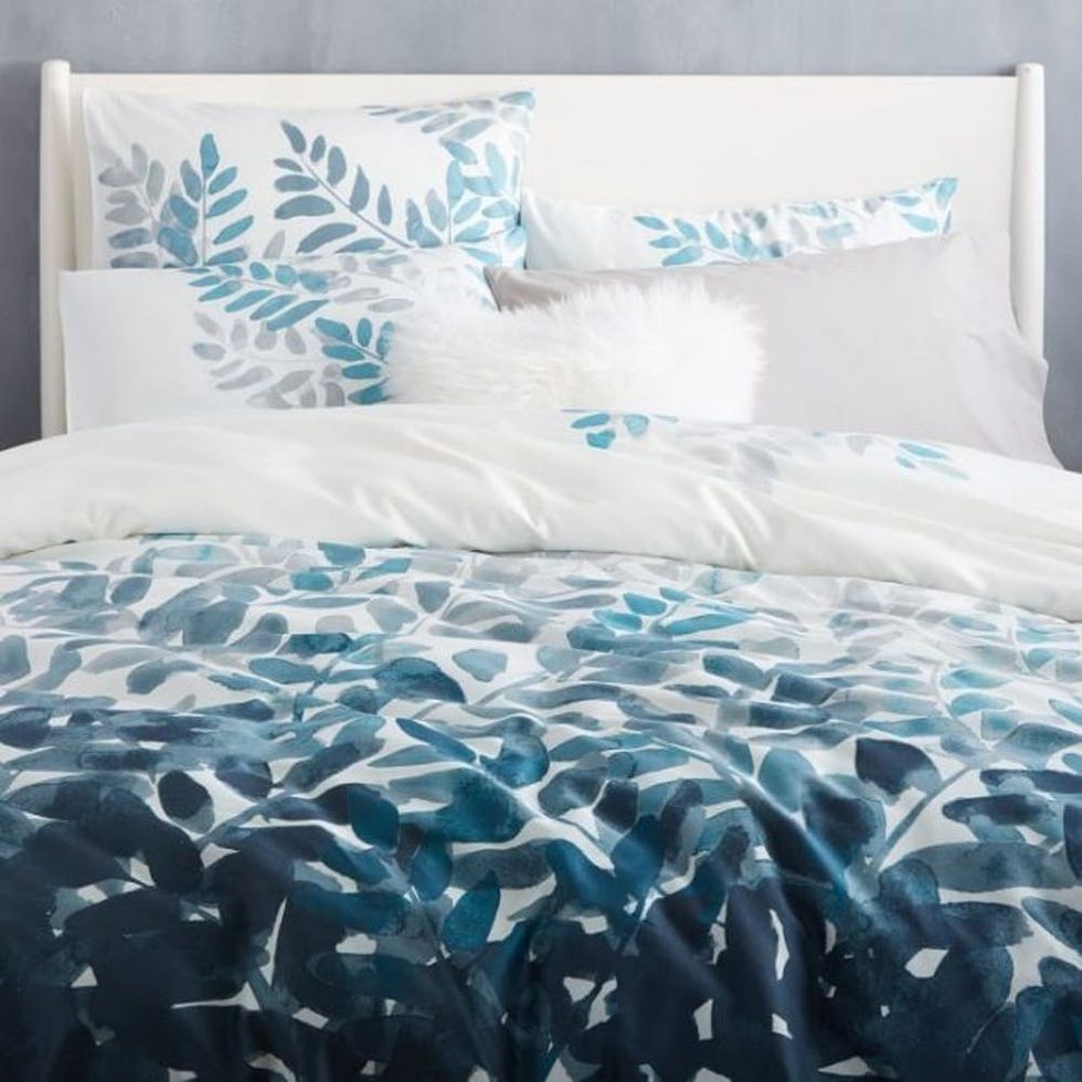 west elm sateen fern duvet cover