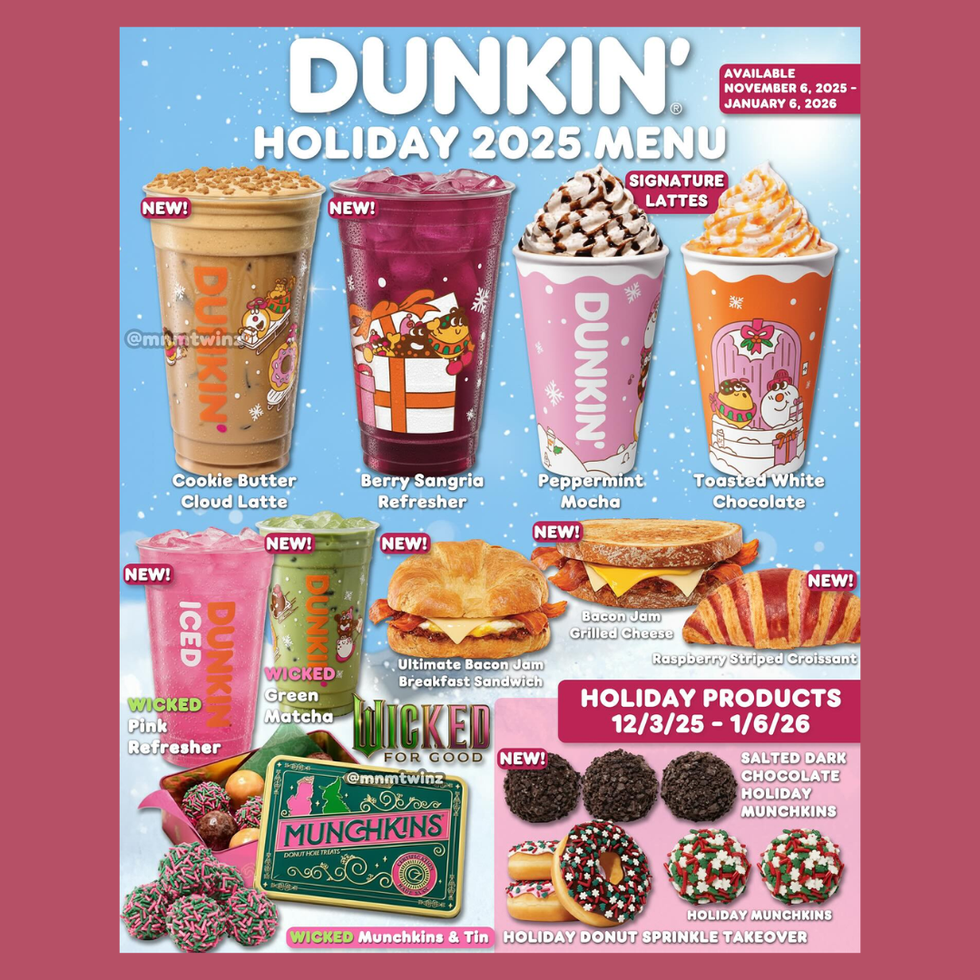 What's on the Dunkin' holiday menu for 2025?