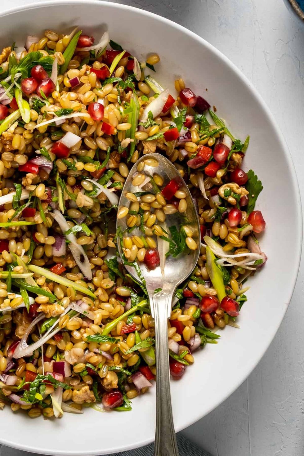 Wheat Berry Salad (Mediterranean Style)